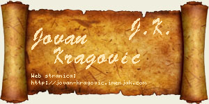 Jovan Kragović vizit kartica